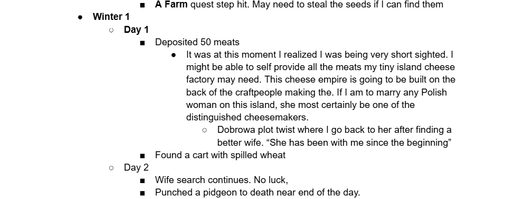 Plot notes
